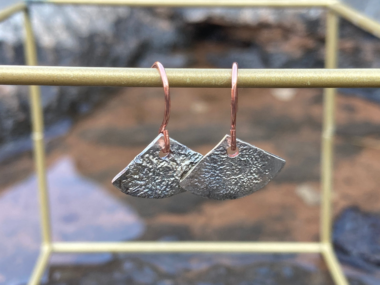 Reticulated Silver Earrings