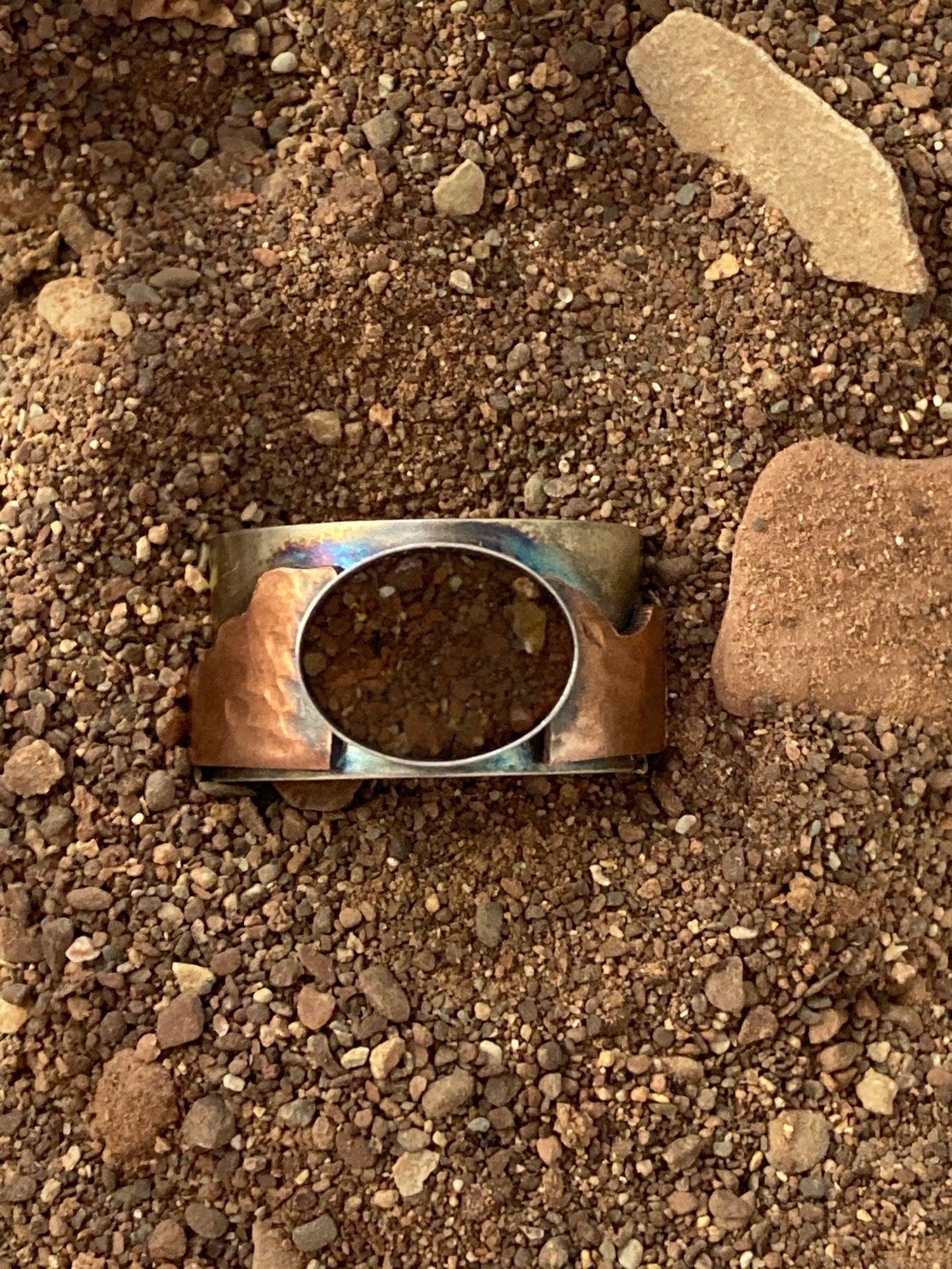 MADE TO ORDER - Sterling Silver & Copper Landscape Ring