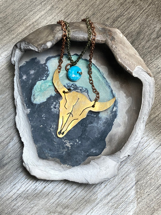 Bison Skull Layered Necklace